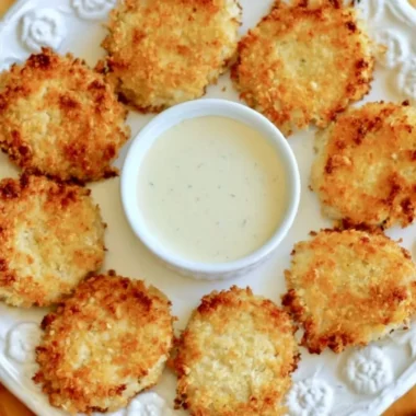 Delicious easy homemade chicken nuggets served with dipping sauce