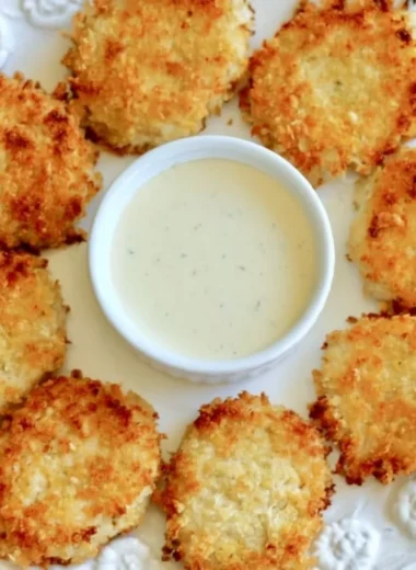 Delicious easy homemade chicken nuggets served with dipping sauce